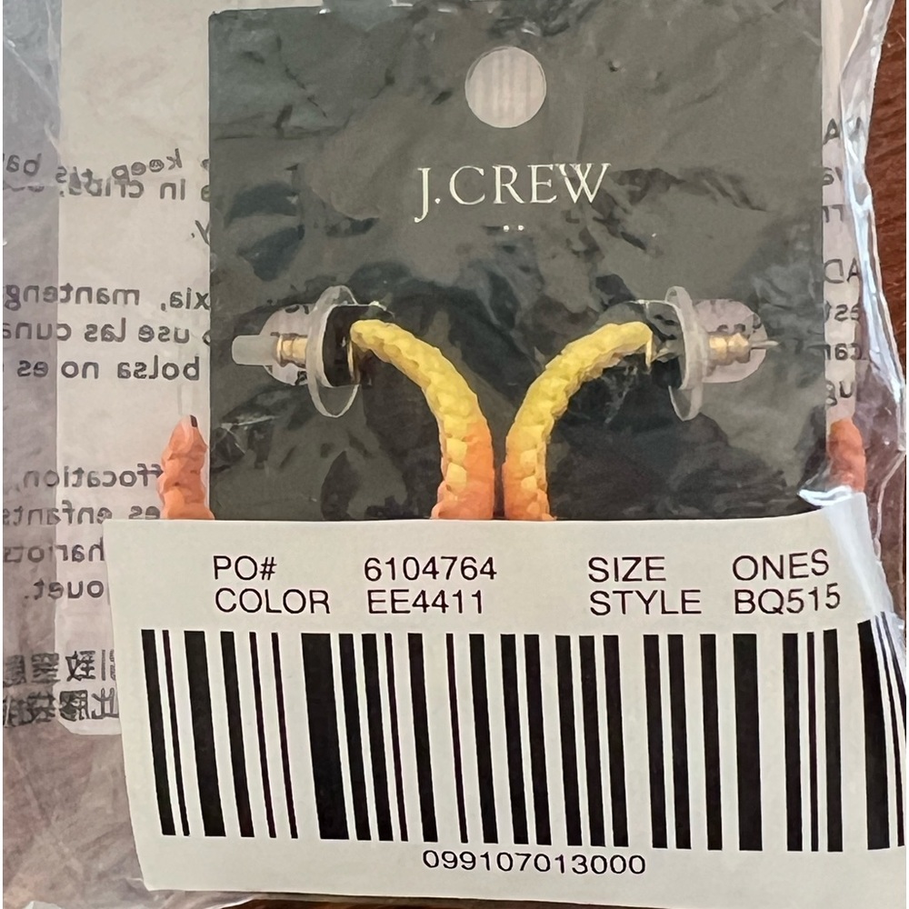 J.Crew Raffia Hoop Earrings - Picture 2 of 4